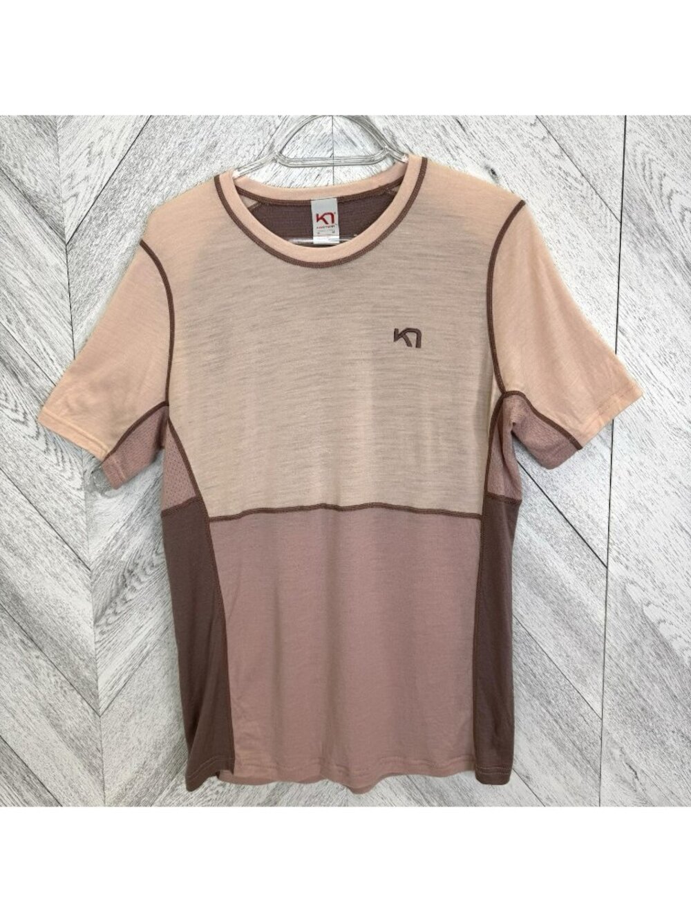 Kari Traa Lam Loose T-Shirt Womens Medium Prim Pink Merino Wool Short Sleeve Top